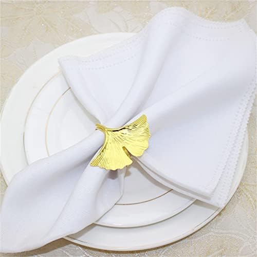 Asuvud 6pcs салфетка прстени златни држачи за салфетка за Божиќни вечери Свадби на свадби