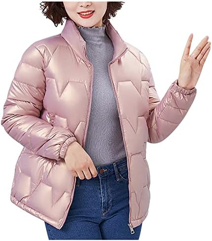 Водмиксиг женски обични јакни за пешачење за пешачење класично-фит тенок фит тренинг џеб мек удобно палто нагоре