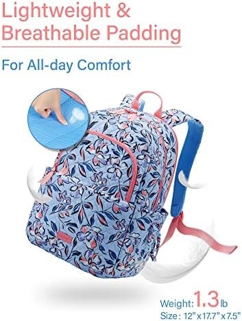 Bagsmart лаптоп ранец за жени, ватиран ранец за патувања се вклопува во 15,6 инчи лаптоп, лесна чанта за книги за училиште со полнење