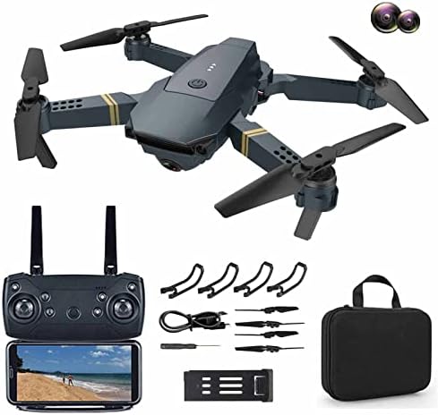 Teocary Mini Drone со камера, HD FPV камера далечински управувачки играчки со надморска височина Држете го режимот без глава 1 Клуч за прилагодување