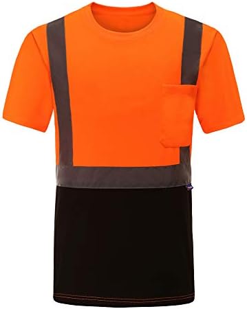 Безбедносна маичка за безбедност на Aykrm, рефлектирана висока видливост, со маичка со долг ракав со долг ракав