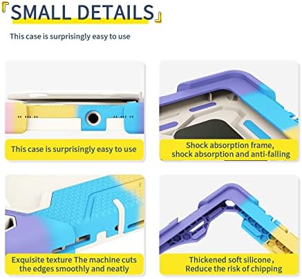 Таблет заштитен случај Детски куќишта компатибилни со Samsung Galaxy Tab A8.0 2019 T290/T295,360 ° ротирачки рачки на рачката, три-во-еден