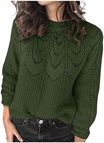 Pxlocoенски женски врат лабав плетен џемпер со долг ракав скокач пулвер култура на врвни џемпери Мохаир пуловер шуплив џемпер