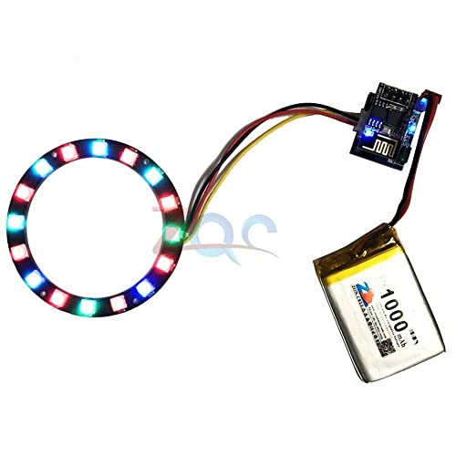 ESP8266 ESP-01 ESP-01S RGB LED контролор модул за Arduino IDE WS2812 Светлиот прстен паметен електронски Божиќ DIY