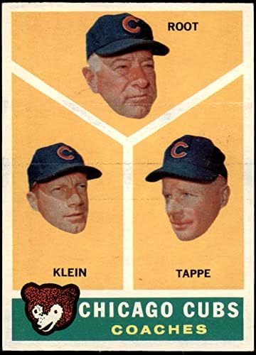 1960 Topps 457 Cubs Cobs Charlie Root/Lou Klein/Elvin Tappe Chicago Cubs Ex/Mt Cubs
