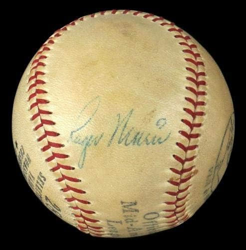 1961 Мики Мантил &засилувач; Роџер Марис Двојна Потпиша Американската Лига Бејзбол ЏСА Коа - Автограм Бејзбол