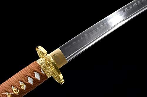 ГЛВ Нож Јапонски Глина Калено Т10 Челик Самурајски Меч?Катана+вакизаши? Постави Остар Нож