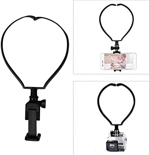 Vlog/POV прилагодлив мобилен телефон на главата на главата на главата+ лента за држач за монтирање на вратот, компатибилен со акционата камера/SE