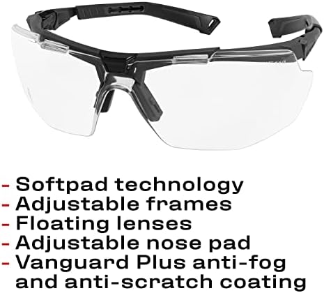 Безбедносни очила за ноки кои се вклопуваат во текот на вашите очила за рецепт; UV400 заштита; ANSI Z87 и безбедносни очила со „лебдечки“