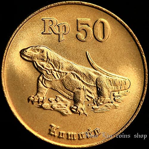 Индонезија 1998 50 Рупија Монета Комодо Бу 20мм Монета Комеморативна Монета
