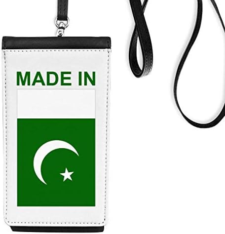 Направено во пакистанска земја, loveубовна телефонска чанта чанта што виси мобилна торбичка црн џеб