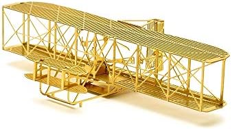 Месинг модел комплети за авиони DIY Wright Flyer Model 3D комплети за авиони за возрасни за возрасни, тинејџери и деца