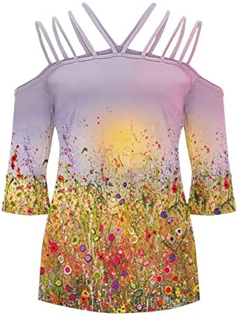 Блуза тинејџерки лето есен краток ракав 2023 модна екипаж врат памук графички обичен врвен маица за жени 9n