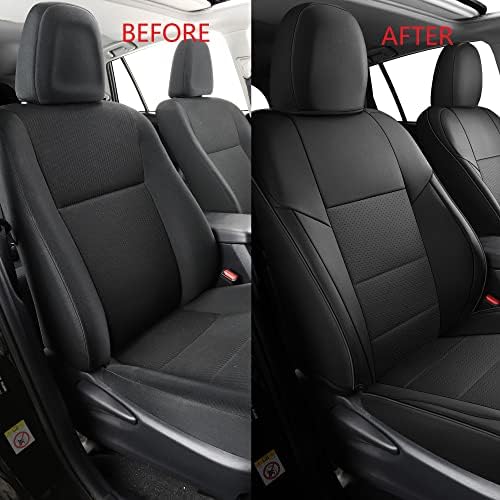 Поставете кожено седиште на Тафа Фаукс Постави за Toyota RAV4 2020-2023 XLE LE XLE PREMIUM Limited SUV, дишење и отпорни на вода, вклучете ги капаците