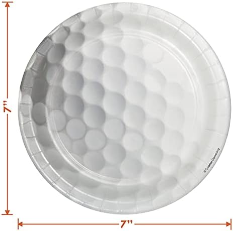 Снабдувања за голф -забава - Плочи за десерт за хартија за голф и салфетки за пијалоци