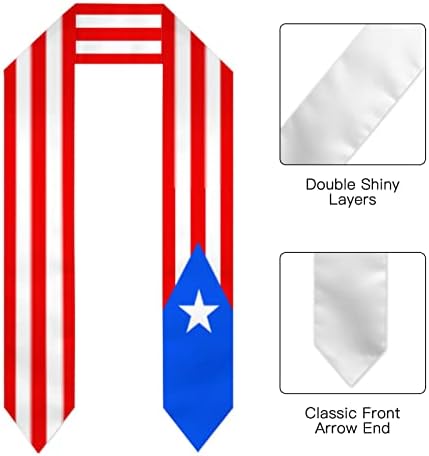Дабојожж Порторико Порторико Знаме Дипломирање Шал Појас Украле Обвива Скраф За Меѓународни Студии Гордост Жени Мажи