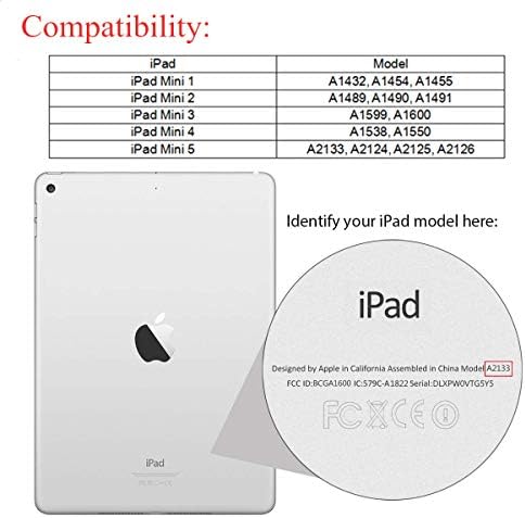 Случај со Апол за нов iPad Mini 5 2019 5 -та генерација 7,9 инчи, iPad Mini 4 -ти Gen Case, Smart Kickstand Case Flip Wallet