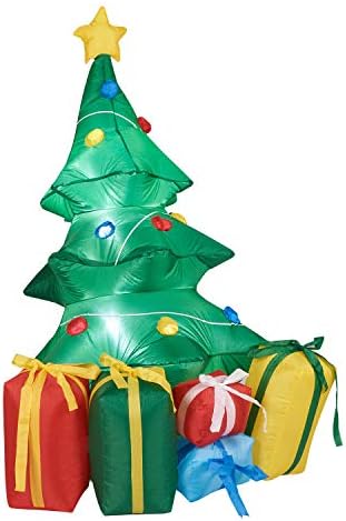 5ft Божиќно надувување на дрвото за надувување LED LED осветлен празник двор на отворено