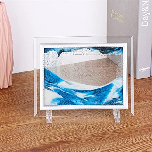 JYDQM 3D Sandscape Подвижен песок со слика со песок со течен пејзаж сликарно стакло фото биро украси прикажани песочни движење уметност