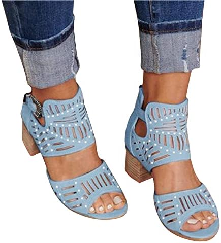 Озборниолни сандали за жени фустани лето, женски обични платформи клинови на сандали женски шупливи еспадрили клинови сандали