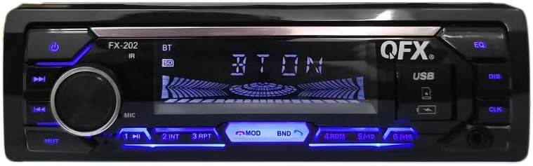 QFX FX-203 Bluetooth Car Stereo со AM/FM радио, MP3 плеер, LCD дисплеј, USB порт и влез AUX