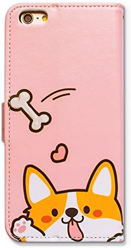 ipod touch 7 case, ipod touch 6 case, bcov симпатична жолто куче розова паричник флип кожен куќиште со куќиште со лична карта за