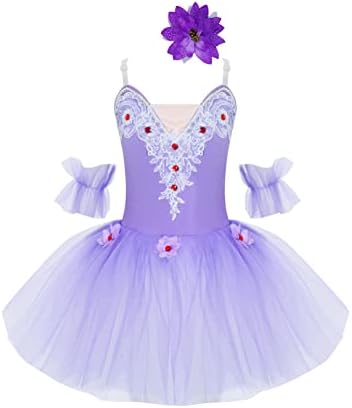 Чикрија Девојки девојки балетски фустан туту здолниште со леотарски перформанси танцови носии балерина облека