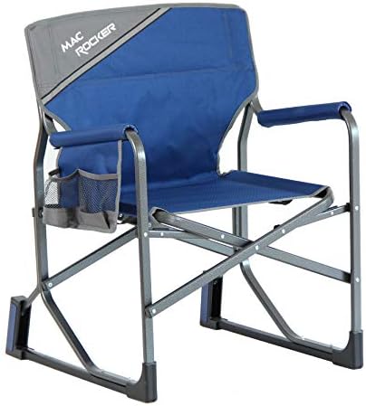MacSports MacRocker Outdoor Shoptable Shoping Chop | Преносни столчиња за лулка за возрасни, склопувачки, без пролетни чувари за кампување