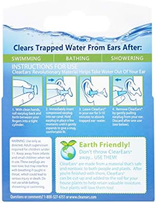 Clearears® Вода отстранувајќи ги пакетите за уши 3 пакувања