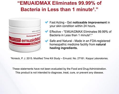 Emuaid Emuaidmax маст 2oz - крем за егзема. Максимален третман на јачина. Користете ја максималната сила за спортистите стапало,
