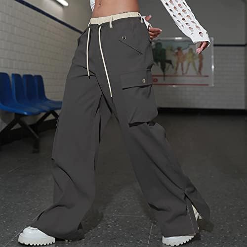Miashui Pant Rompers For Women Casual 2023 карго панталони жена опуштена вклопена во магиска облека црни обични женски панталони со