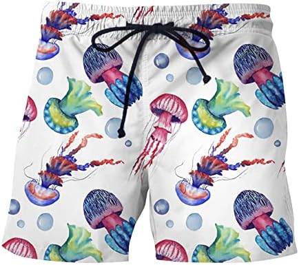 Dudubaby Брзи суви шорцеви Печатени шорцеви Нови хавајски плажа мода за дишење обични панталони