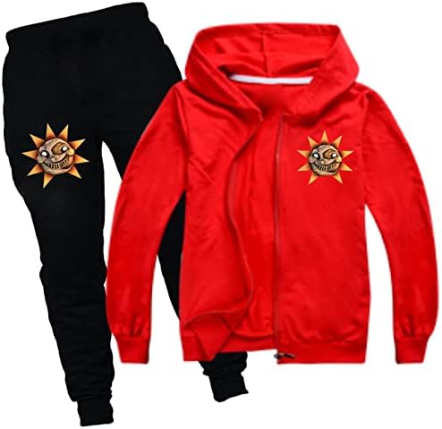 Мајони Унисекс Обична удобна облека облеки поставува момчиња fnaf sundrop јакна со целосна зипска џек и џемпери костуми