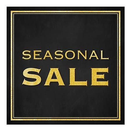 CGSignLab | „Сезонска продажба -класично злато“ прозорецот за лепење | 5 x5