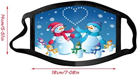 CMOFTER 1 Пакет Детски Божиќни печати лице_ Маск Виндпорен против-спојување заштитно заштитено за печење на еднократно прилагодување на ушната