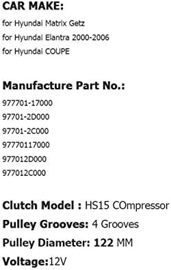 GOWE HS15 компресор за Matrix Getz Elantra Coupe 977701-17000 97701-2D000 97701-2C000 97770117000 977012D000 977012C000