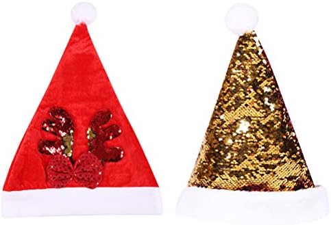 ЛИОБО 2 Парчиња Божиќна Капа Божиќни Капи За Облекување Божиќна Декорација За Божиќна Декорација За Возрасни Креативни Додатоци
