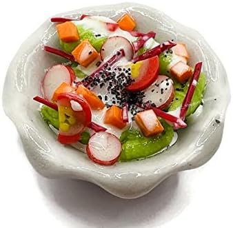2 минијатурна салата кокошка храна Стекдолхаус зеленчук овошје кинески мебел за украси за храна KMD049