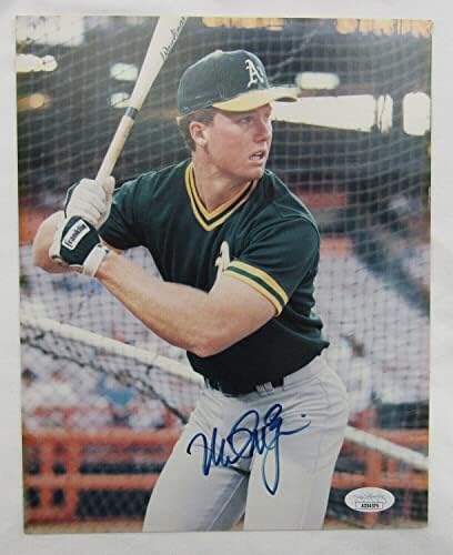 Марк Мекгвир потпиша автоматски автограм 8x10 Фото JSA AD34575 - Автограмирани фотографии од MLB