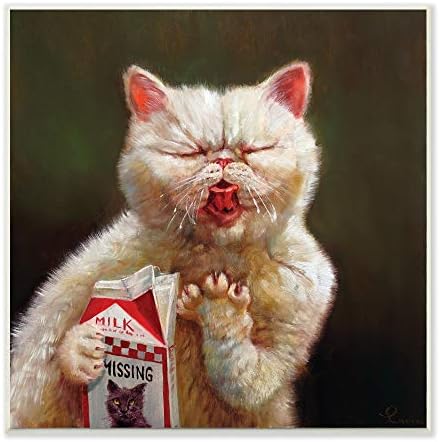 Студената индустрија што недостасува мачка млеко кутија кисело лице семејно милениче, дизајнирано од луција Хефернан wallидна плакета,