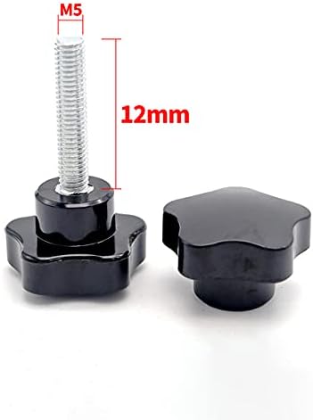 Завртки за палецот за прицврстување на копчињата за завртки за завртки starвездени копчиња m5 x 12mm бакелит пентагонална слива во