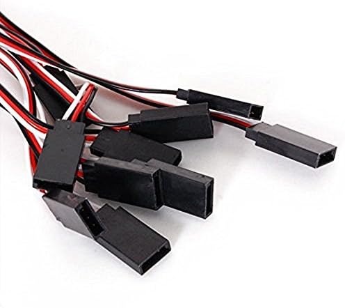 Honbay 10 парчиња 300мм далечински управувач серво продолжение кабел кабел машко до женски серво продолжение кабел за олово за жица за RC JR