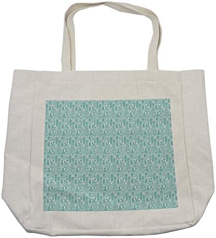 Амбесон нордиска торба за купување, скандинавски народни украси со модерни дизајн апстрактни цвеќиња и птици, еколошка торба