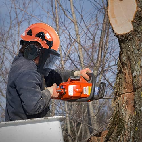 Шлемот за безбедност на шумарството со алатки со ушни мафини и штит за лице за лиценца за безбедност на шлемот за безбедност АНСИ одобрена