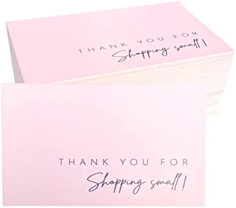 RXBC2011 Ви благодариме што купувате мали картички Ви благодариме за пакетот за нарачки картички Вметнете за онлајн деловна пакет од 100 розови