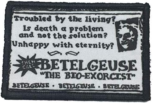 Beetlejuice визит -картичка морал лепенка смешна тактичка војска. 2x3 кука и јамка направени во САД