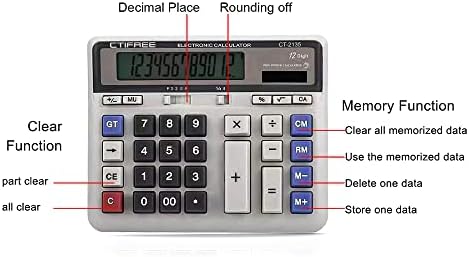 Xixian Electronic Calculator, голем компјутерски електронски калкулатор бројач соларни и батерии 12 цифрен дисплеј Мултифункционално големо