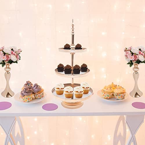 11-парчиња кекс, стои метална торта штанд постави овошје бонбони дисплеј кула свадбената забава за славење десерт за приказ