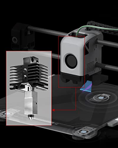 Додворот до 500 ℃ Висока температура Hotend Fit For Bambu X1 јаглерод X1-Carbon Combo P1P 3D печатач, со обложен со никел со никел од бакар