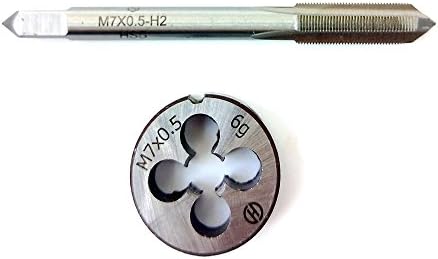 Ziming-1 1 PCS M7 × 0,5 mm чешма и 1 парчиња M7 × 0,5 mm Die, M7 стандардна метричка машина користена чешма и умирање